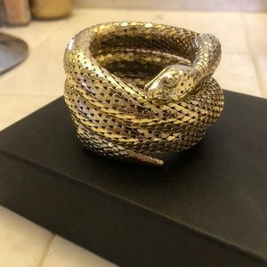 Gold snake wrap around bracelet